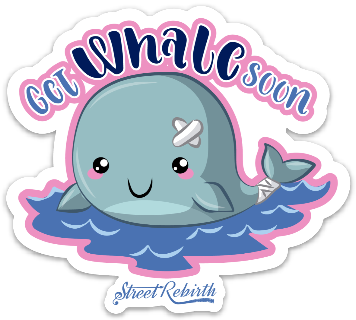 GET WHALE SOON PUN STICKER – ONE 4 INCH WATER PROOF VINYL STICKER – FOR HYDRO FLASK, SKATEBOARD, LAPTOP, PLANNER, CAR, COLLECTING, GIFTING