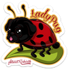 LADY PUG PUN STICKER – ONE 4 INCH WATER PROOF VINYL STICKER – FOR HYDRO FLASK, SKATEBOARD, LAPTOP, PLANNER, CAR, COLLECTING, GIFTING