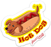 HOT DOG PUN STICKER – ONE 4 INCH WATER PROOF VINYL STICKER – FOR HYDRO FLASK, SKATEBOARD, LAPTOP, PLANNER, CAR, COLLECTING, GIFTING