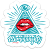 ILLUMINAUGHTY PUN STICKER – ONE 4 INCH WATER PROOF VINYL STICKER – FOR HYDRO FLASK, SKATEBOARD, LAPTOP, PLANNER, CAR, COLLECTING, GIFTING