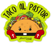 TACO AL PASTOR PUN STICKER – ONE 4 INCH WATER PROOF VINYL STICKER – FOR HYDRO FLASK, SKATEBOARD, LAPTOP, PLANNER, CAR, COLLECTING, GIFTING