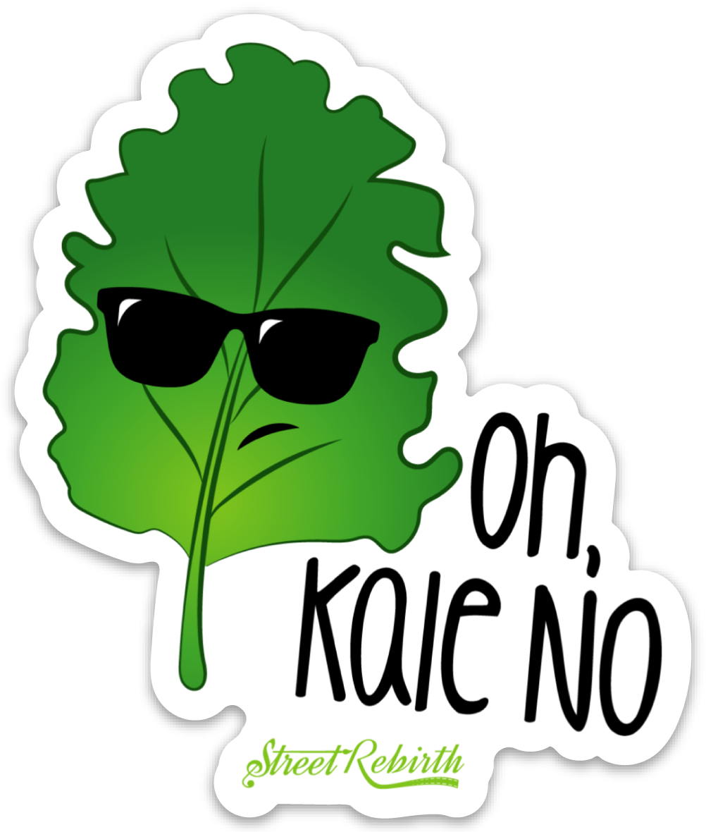 Oh, kale no PUN STICKER – ONE 4 INCH WATER PROOF VINYL STICKER – FOR HYDRO FLASK, SKATEBOARD, LAPTOP, PLANNER, CAR, COLLECTING, GIFTING