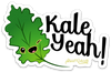 kale yeah PUN STICKER – ONE 4 INCH WATER PROOF VINYL STICKER – FOR HYDRO FLASK, SKATEBOARD, LAPTOP, PLANNER, CAR, COLLECTING, GIFTING