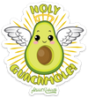 Holy Guacamole PUN STICKER – ONE 4 INCH WATER PROOF VINYL STICKER – FOR HYDRO FLASK, SKATEBOARD, LAPTOP, PLANNER, CAR, COLLECTING, GIFTING