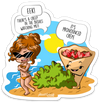 Eek! There&#39;s a Crepe In the Bushes Watching Me!! PUN STICKER – ONE 4 INCH WATER PROOF VINYL STICKER – FOR HYDRO FLASK, SKATEBOARD, LAPTOP, PLANNER, CAR, COLLECTING, GIFTING