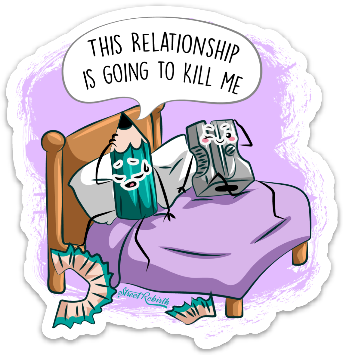 This Relationship Is Going to Kill Me PUN STICKER – ONE 4 INCH WATER PROOF VINYL STICKER – FOR HYDRO FLASK, SKATEBOARD, LAPTOP, PLANNER, CAR, COLLECTING, GIFTING