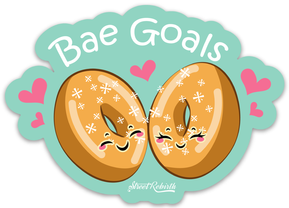 Bae Goals PUN STICKER – ONE 4 INCH WATER PROOF VINYL STICKER – FOR HYDRO FLASK, SKATEBOARD, LAPTOP, PLANNER, CAR, COLLECTING, GIFTING