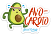 Avo - Cardio PUN STICKER – ONE 4 INCH WATER PROOF VINYL STICKER – FOR HYDRO FLASK, SKATEBOARD, LAPTOP, PLANNER, CAR, COLLECTING, GIFTING