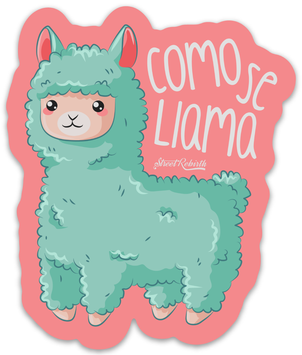 Comose Liama PUN STICKER – ONE 4 INCH WATER PROOF VINYL STICKER – FOR HYDRO FLASK, SKATEBOARD, LAPTOP, PLANNER, CAR, COLLECTING, GIFTING