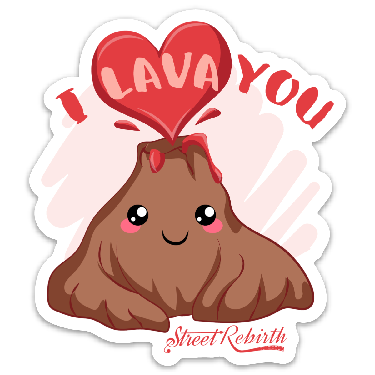 I lAVA YOU STICKER – ONE 4 INCH WATER PROOF VINYL STICKER – FOR HYDRO FLASK, SKATEBOARD, LAPTOP, PLANNER, CAR, COLLECTING, GIFTING