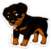 Rottweiler Dog PUN STICKER – ONE 4 INCH WATER PROOF VINYL STICKER – FOR HYDRO FLASK, SKATEBOARD, LAPTOP, PLANNER, CAR, COLLECTING, GIFTING