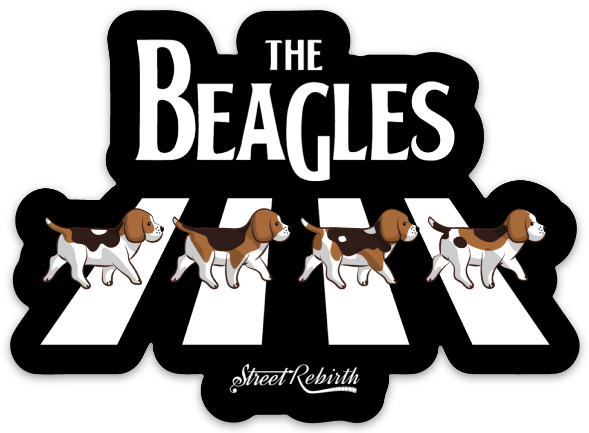 The Beagles PUN STICKER – ONE 4 INCH WATER PROOF VINYL STICKER – FOR HYDRO FLASK, SKATEBOARD, LAPTOP, PLANNER, CAR, COLLECTING, GIFTING